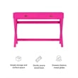 Linon Peggy Wood Two Drawer Writing Desk in Pink