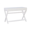 Linon Peggy Wood Two Drawer Writing Desk in White