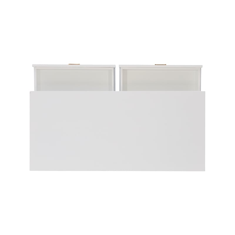 Linon Peggy Wood Two Drawer Writing Desk in White