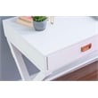Linon Peggy Wood Two Drawer Writing Desk in White