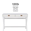 Linon Peggy Wood Two Drawer Writing Desk in White