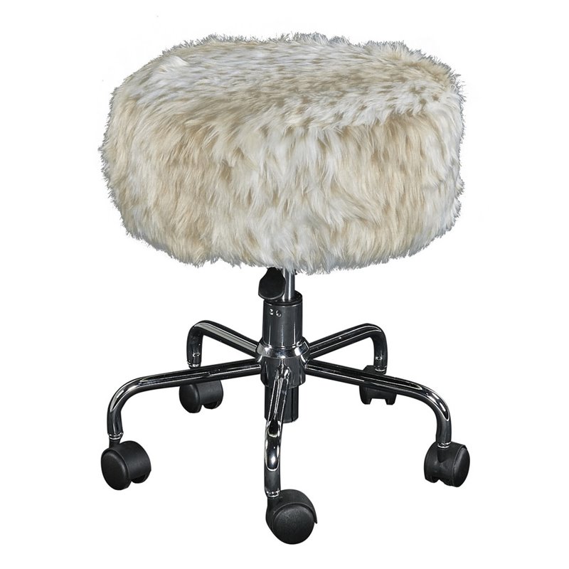 Linon Mallory Snow Leopard Stool Cymx463 Linon Mallory Snow Leopard Stool
