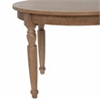 Linon Avalon Oak Wood Round Dining Table Decorative Turned Legs in Natural Brown