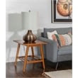 Linon Samantha Wood Accent End Table in Brown