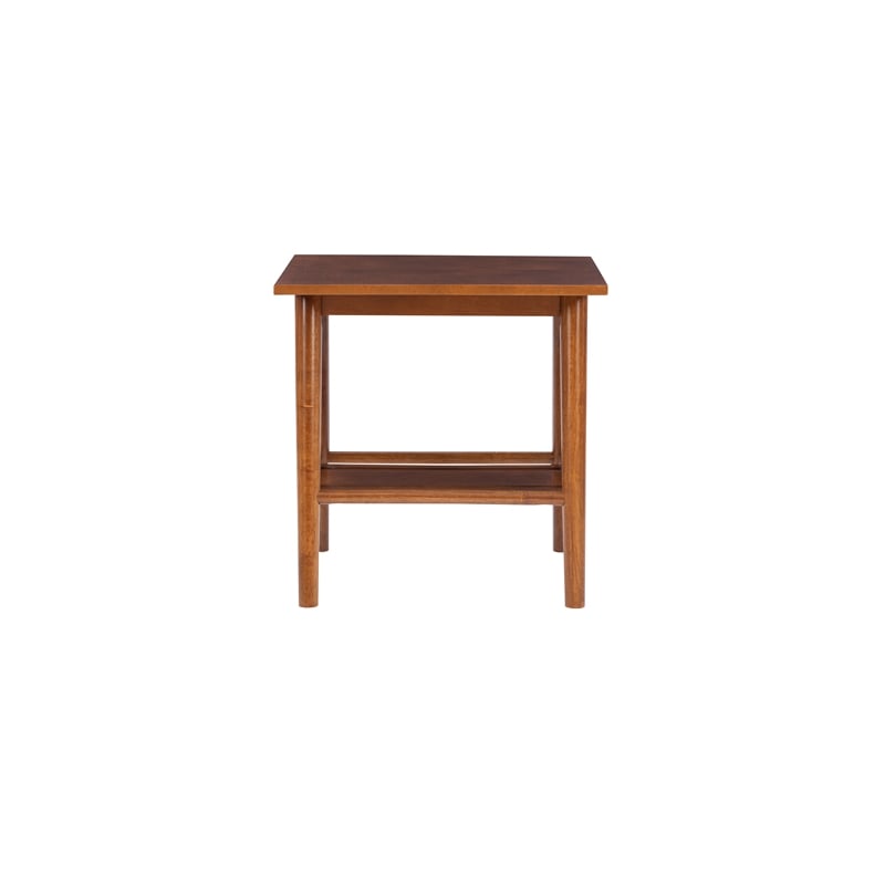 Linon Samantha Wood Accent End Table in Brown