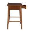 Linon Samantha 1-Drawer Mid-Century Wood Desk with Rounded Legs in Walnut Brown