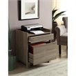 Linon Tracey Writing Desk with 2 Drawer File Cabinet in Gray