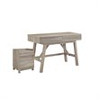 Linon Tracey Writing Desk with 2 Drawer File Cabinet in Gray