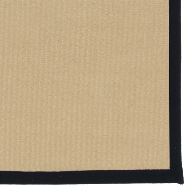 Linon Mcclure Machine Tufted Polypropylene 12'x15' Rug in Natural and Black