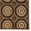 Linon Juncture Cylinders Power Loomed Chenille Polyester 8'x10' Rug in Brown