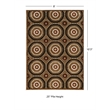 Linon Juncture Cylinders Power Loomed Chenille Polyester 8'x10' Rug in Brown