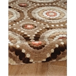 Linon Juncture Cylinders Power Loomed Chenille Polyester 8'x10' Rug in Brown