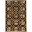 Linon Juncture Cylinders Power Loomed Chenille Polyester 8'x10' Rug in Brown
