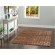 Linon Juncture Trellis Power Loomed Chenille Polyester 5'x8' Rug in Brown