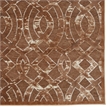 Linon Juncture Trellis Power Loomed Chenille Polyester 5'x8' Rug in Brown