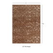 Linon Juncture Trellis Power Loomed Chenille Polyester 5'x8' Rug in Brown
