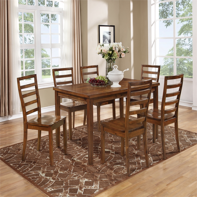 Linon Juncture Trellis Power Loomed Chenille Polyester 8'x10' Rug in Brown