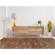 Linon Juncture Trellis Power Loomed Chenille Polyester 8'x10' Rug in Brown