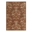 Linon Juncture Medallions Power Loomed Chenille Polyester 8'x10' Rug in Brown