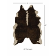 Linon Faux Hide Polyester Ex Brindle Cowhide Area Rug in Brown