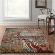 Linon Emporium Fence Power Loomed Polypropylene 5'x8' Rug in Beige