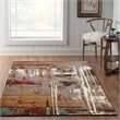 Linon Emporium Autumn Power Loomed Polypropylene 5'x8' Rug in Beige