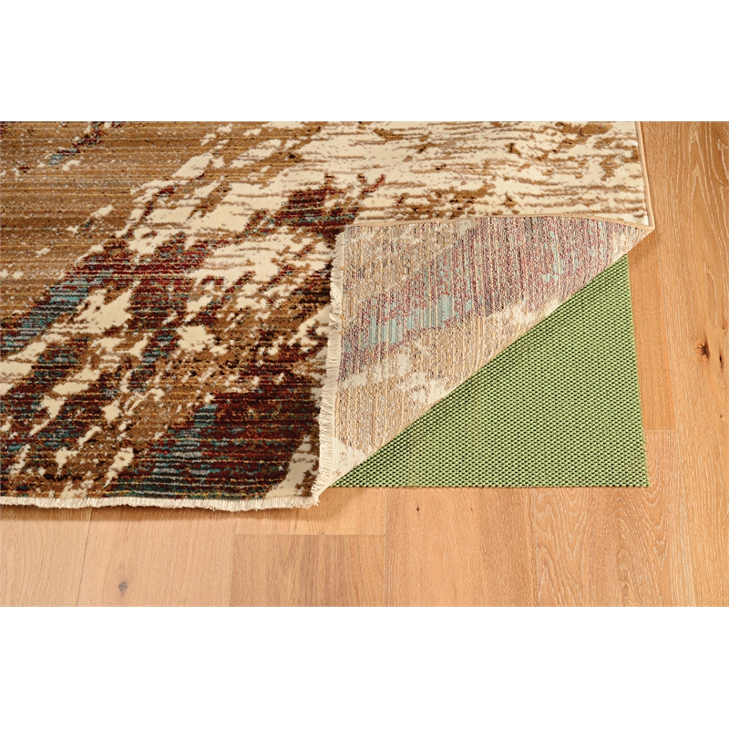 Linon Emporium Marble Power Loomed Polypropylene 3'x5' Rug in Blue