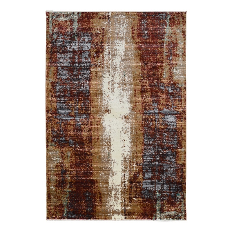 Linon Emporium Canyon Power Loomed Polypropylene 5'x8' Rug in Beige
