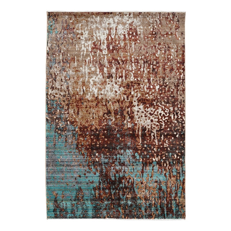 Linon Emporium Forest Power Loomed Polypropylene 5'x8' Rug in Beige