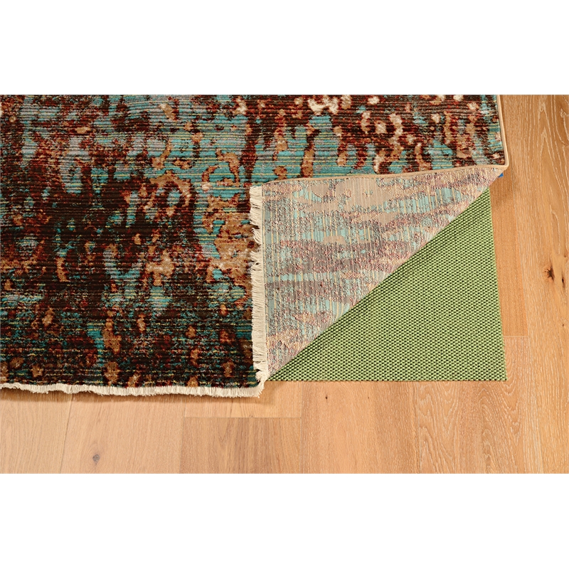 Linon Emporium Forest Power Loomed Polypropylene 8'x11' Rug in Beige