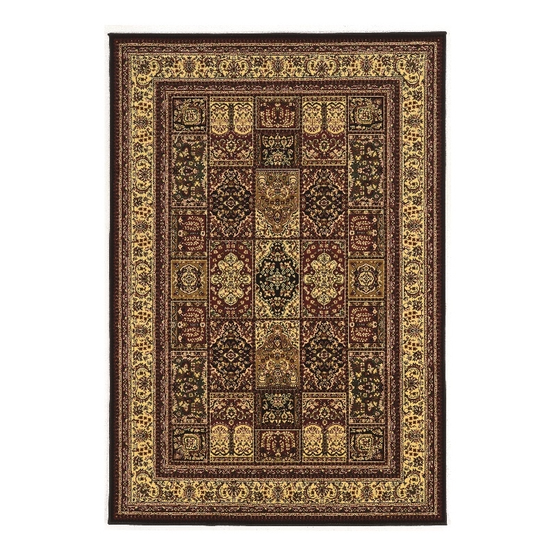 Linon McKinley Baktiyari Power Loomed Polypropylene 9' X 12' Rug in Red