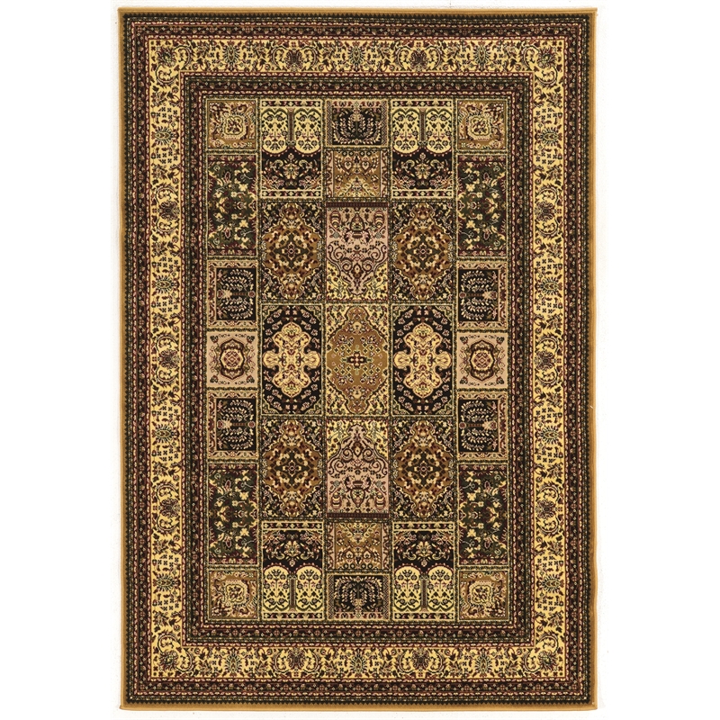 Linon McKinley Baktiyari Power Loomed Polypropylene 9' X 12' Rug in Cream