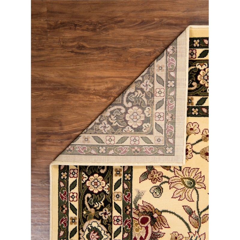 Linon McKinley Isphahan Power Loomed Polypropylene 9' X 12' Rug in Cream