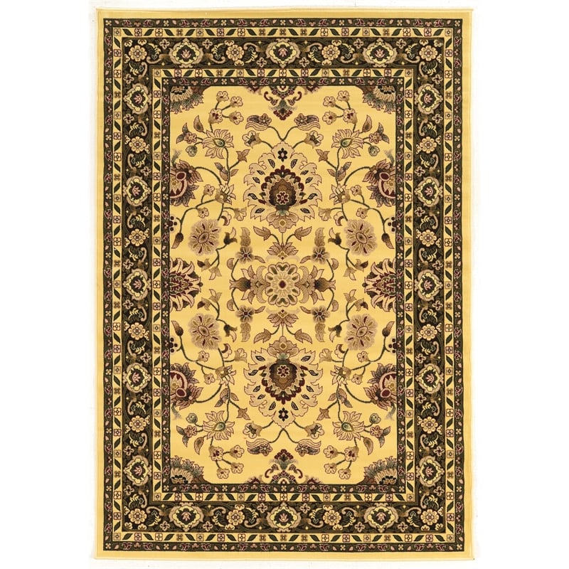 Linon McKinley Isphahan Power Loomed Polypropylene 9' X 12' Rug in Cream