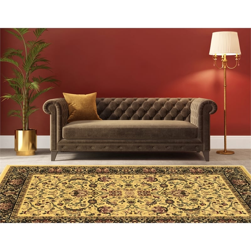 Linon McKinley Nain Power Loomed Polypropylene 8' X 10' Rug in Cream