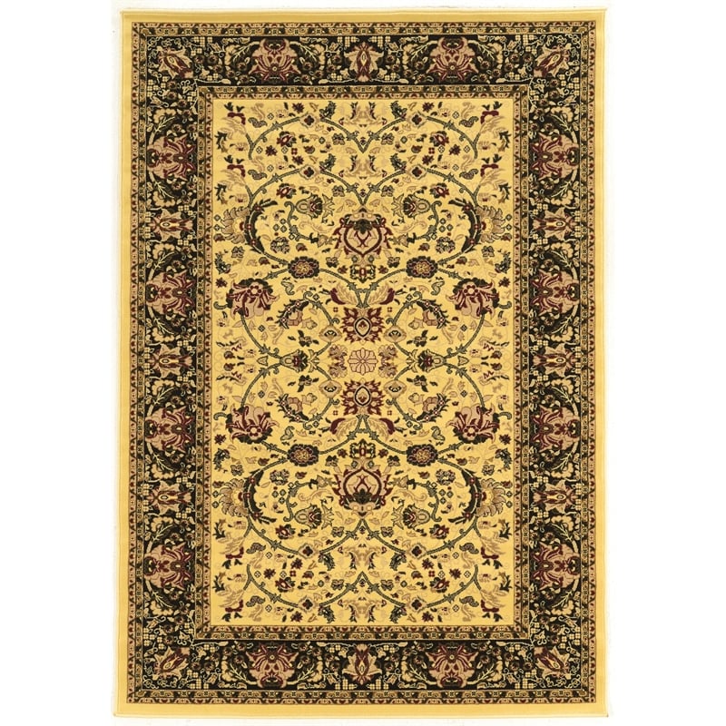 Linon McKinley Nain Power Loomed Polypropylene 9' X 12' Rug in Cream