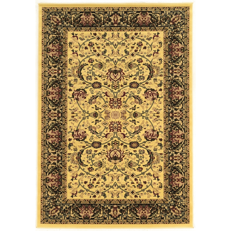 Linon McKinley Nain Polypropylene 8' Square Area Rug in Cream