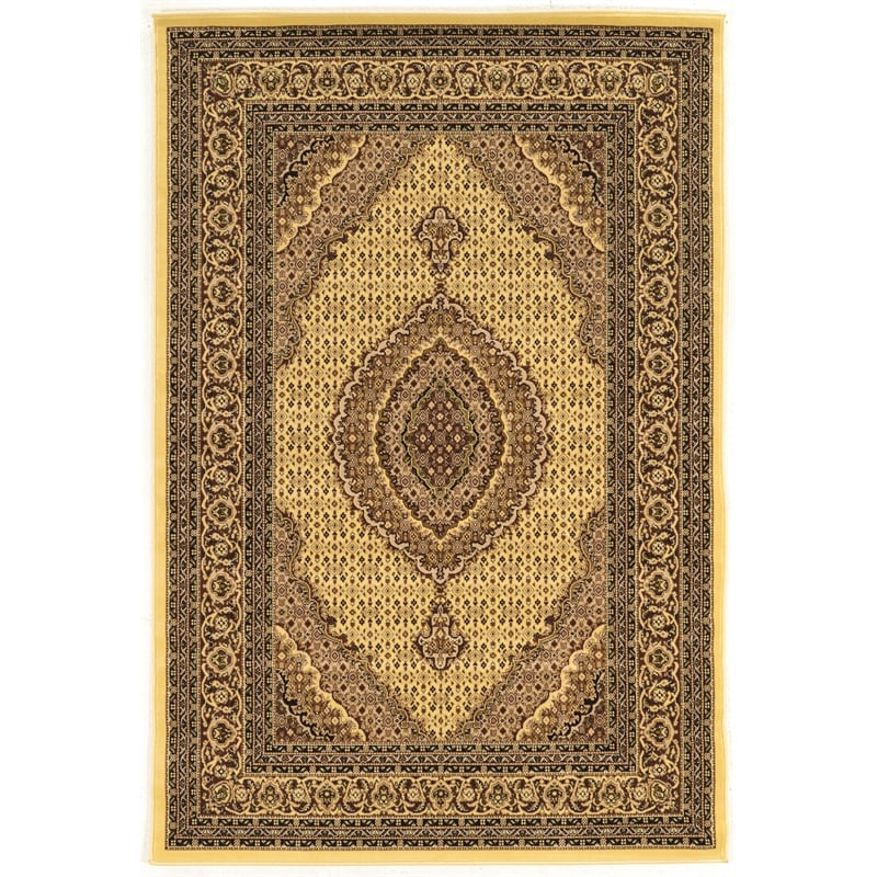Linon McKinley Mahi Tabriz Power Loomed Polypropylene 8' X 10' Rug in Cream