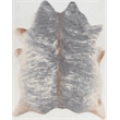 Linon Faux Hide Polyester Mix Cowhide Area Rug in Gray