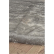 Linon Faux Hide Polyester Mix Cowhide Area Rug in Gray