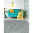 Linon New Flokati Hand Woven Wool 5'x8' Rug in Gray