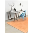 Linon New Flokati Hand Woven Wool 5'x8' Rug in Sherbet Orange