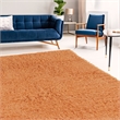 Linon New Flokati Hand Woven Wool 5'x8' Rug in Sherbet Orange