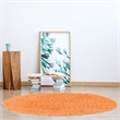 Linon New Flokati Hand Woven Wool 8'R Rug in Sherbet Orange