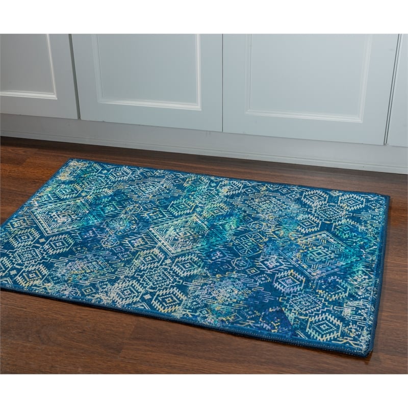 Linon Emerald Duluth Woven Microfiber Polyester 2'2