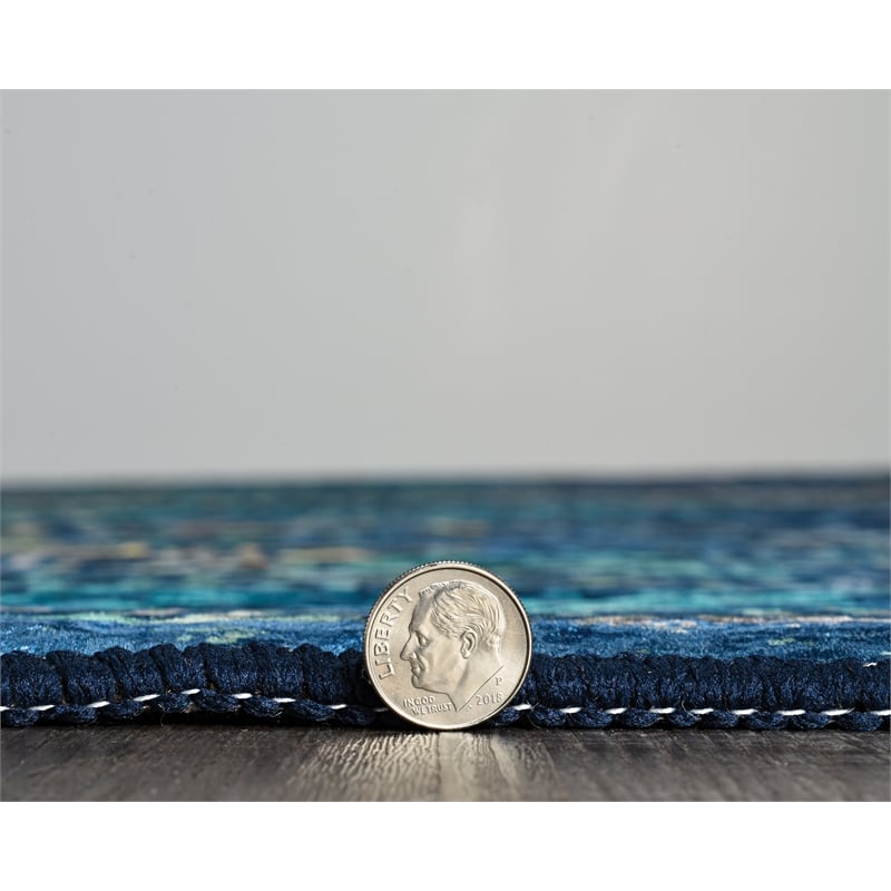 Linon Emerald Duluth Woven Microfiber Polyester 2'2