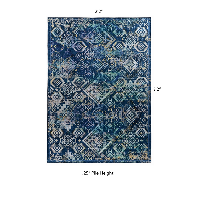 Linon Emerald Duluth Woven Microfiber Polyester 2'2