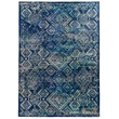 Linon Emerald Duluth Woven Microfiber Polyester 5'x7' Rug in Navy