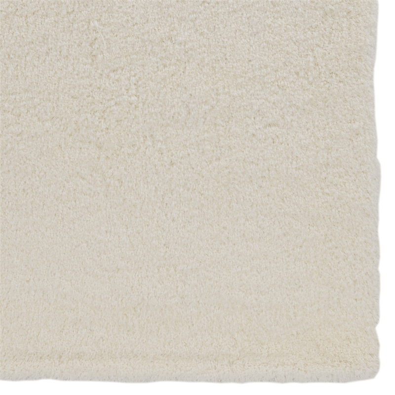 Linon Luxe Plush Shag Hand Tufted Polyester 8'x10' Rug in White