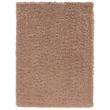 Linon Luxe Plush Shag Hand Tufted Polyester 5'x7' Rug in Sand